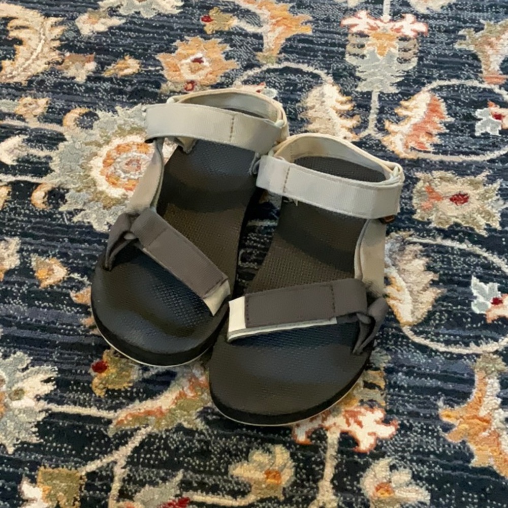 Teva Gray and Black Sport Sandals with Adjustable Straps